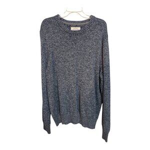 St. John’s Bay Men’s XXL Blue Marled Cotton Crewneck Sweater Classic Fit